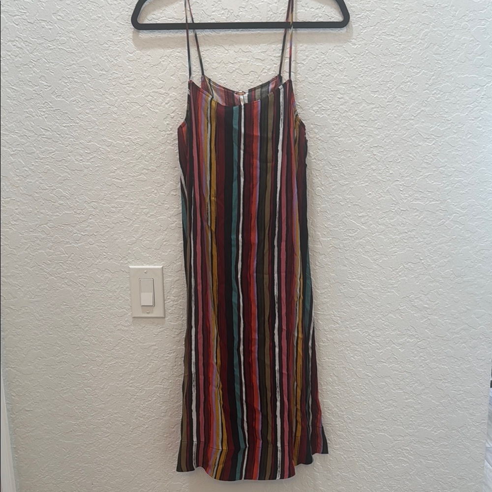 Free People for Anthropologie Multicolor Striped Open Side Women's Top Dress XS